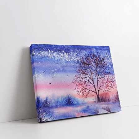 Kış Ağacı Kanvas Tablo