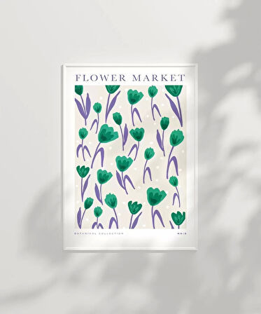 Çerçevesiz Poster Flower Market No 2