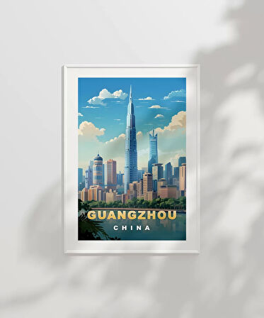 Çerçevesiz Poster İhtişamlı Guangzhou Gökdelenleri