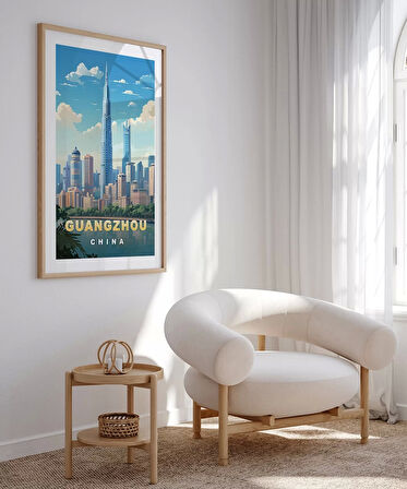 Çerçevesiz Poster İhtişamlı Guangzhou Gökdelenleri