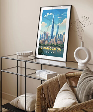 Çerçevesiz Poster İhtişamlı Guangzhou Gökdelenleri