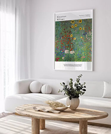 Çerçevesiz Poster Gustav Klimt Ayçiçekli Çiftlik Bahçesi
