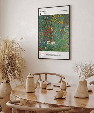 Çerçevesiz Poster Gustav Klimt Ayçiçekli Çiftlik Bahçesi