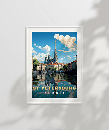 Çerçevesiz Poster St. Petersburg Kanal Manzarası