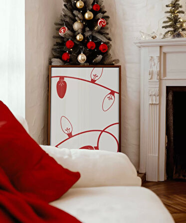 Çerçevesiz Poster Minimal Noel Işığı