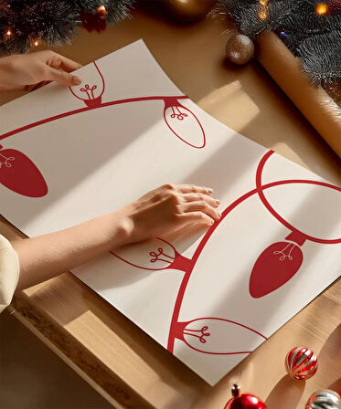 Çerçevesiz Poster Minimal Noel Işığı