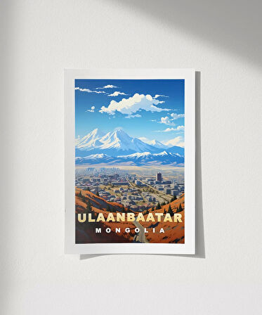 Çerçevesiz Poster Ulaanbaatar ve Dağların Görkemi