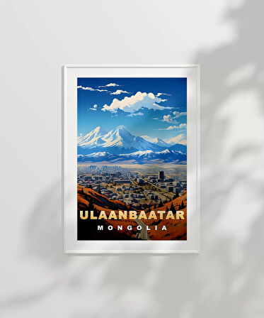 Çerçevesiz Poster Ulaanbaatar ve Dağların Görkemi