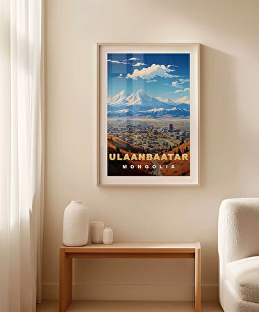 Çerçevesiz Poster Ulaanbaatar ve Dağların Görkemi