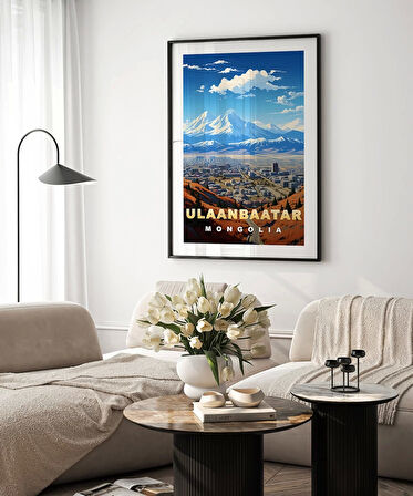 Çerçevesiz Poster Ulaanbaatar ve Dağların Görkemi
