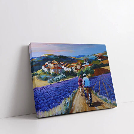 Lavanta Tarlaları Yolculuğu Kanvas Tablo