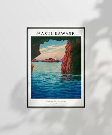 Çerçevesiz Poster Hasui Kawase Kojaku Mağarası Oga Yarımadası