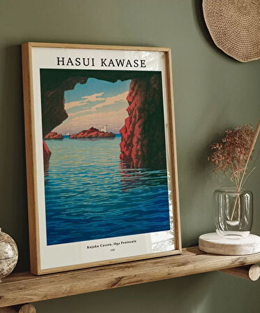 Çerçevesiz Poster Hasui Kawase Kojaku Mağarası Oga Yarımadası
