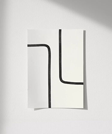 Çerçevesiz Poster Modern Minimalist Siyah-Beyaz