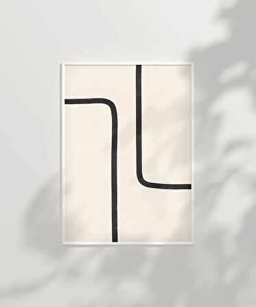 Çerçevesiz Poster Modern Minimalist Siyah-Beyaz