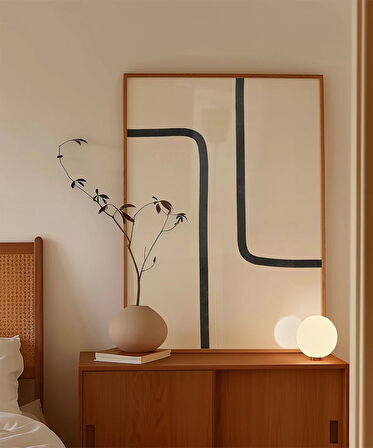Çerçevesiz Poster Modern Minimalist Siyah-Beyaz