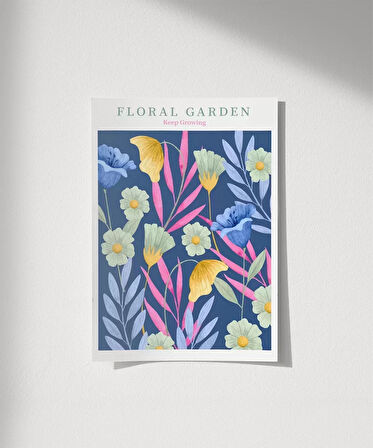 Çerçevesiz Poster Floral Rüyalar