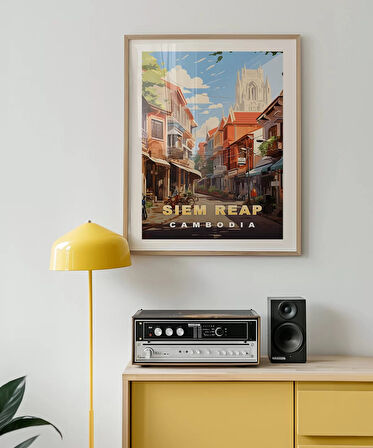 Çerçevesiz Poster Siem Reap Sokak Manzarası