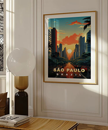 Çerçevesiz Poster São Paulo Gökyüzü