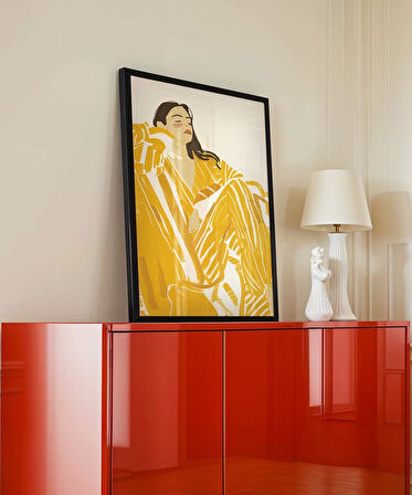 Çerçevesiz Poster Güneşin İçindeki Kadın