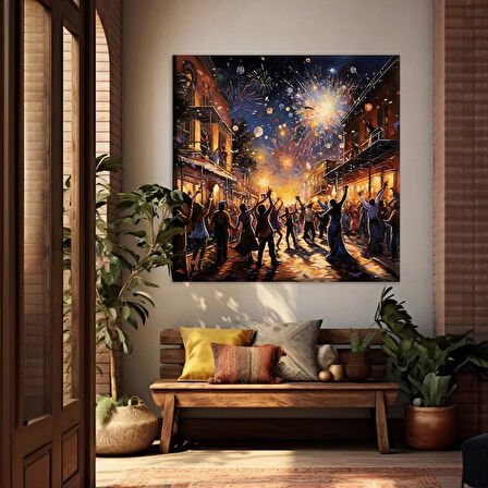 Yıldızlı Gece Festivali Kanvas Tablo
