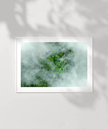 Çerçevesiz Poster Sisli Orman