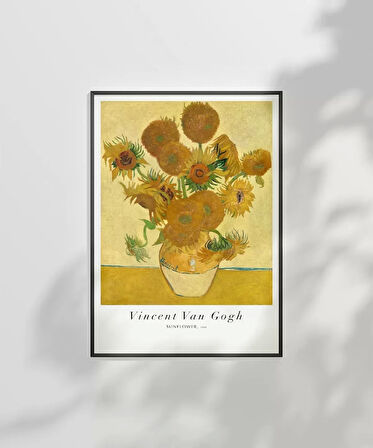 Çerçevesiz Poster Van Gogh Ayçiçekleri
