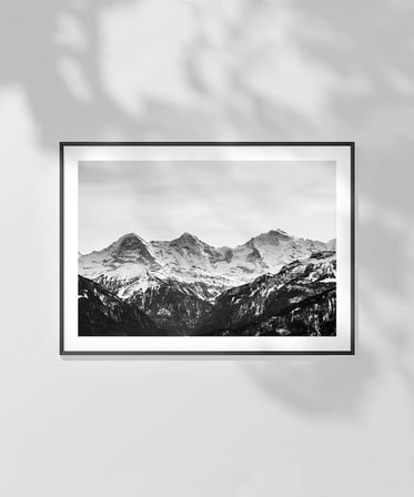 Çerçevesiz Poster Karla Kaplı Zirveler