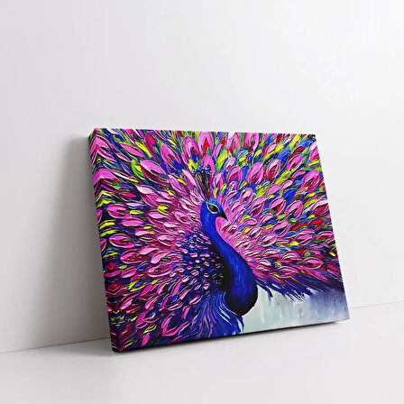 Tavus Kuşu Zarafeti Kanvas Tablo