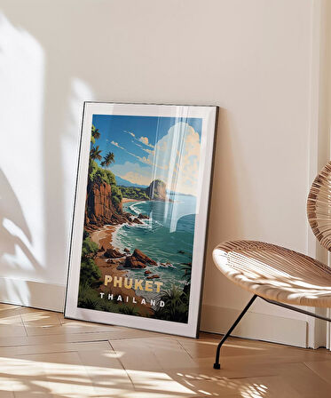 Çerçevesiz Poster Phuket Tropik Sahil Manzarası
