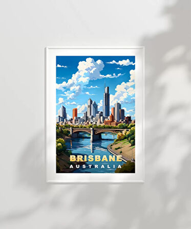 Çerçevesiz Poster Nehir ve Gökdelenlerin Şehri