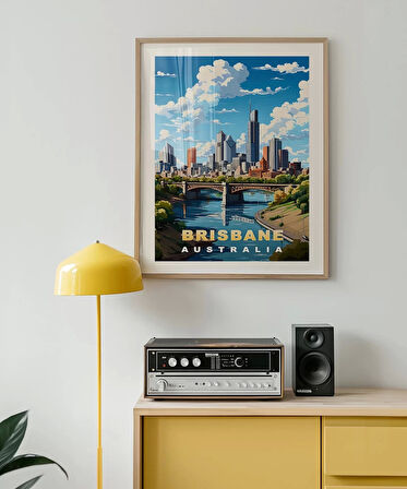 Çerçevesiz Poster Nehir ve Gökdelenlerin Şehri