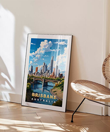 Çerçevesiz Poster Nehir ve Gökdelenlerin Şehri