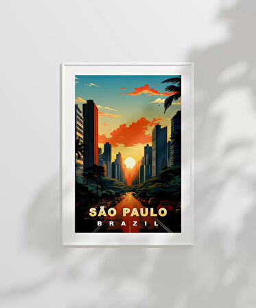 Çerçevesiz Poster São Paulo Gökyüzü