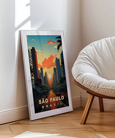 Çerçevesiz Poster São Paulo Gökyüzü