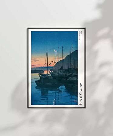 Çerçevesiz Poster Hasui Kawase Beppu'da Şafak 2