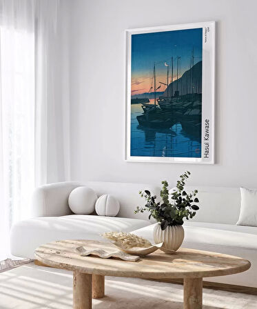 Çerçevesiz Poster Hasui Kawase Beppu'da Şafak 2