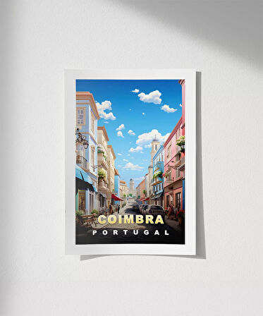Çerçevesiz Poster Coimbra'nın Renkli Sokakları