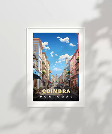 Çerçevesiz Poster Coimbra'nın Renkli Sokakları