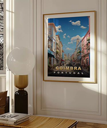 Çerçevesiz Poster Coimbra'nın Renkli Sokakları