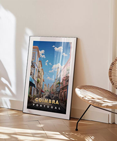 Çerçevesiz Poster Coimbra'nın Renkli Sokakları