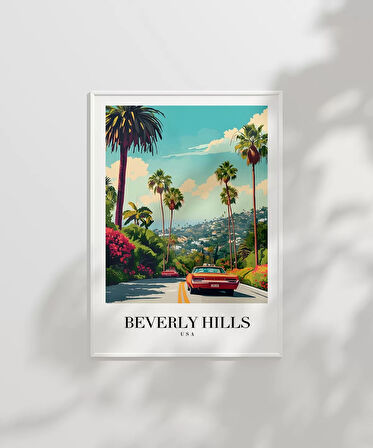 Çerçevesiz Poster Los angeles Şehir İlüstrasyonu