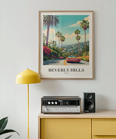 Çerçevesiz Poster Los angeles Şehir İlüstrasyonu