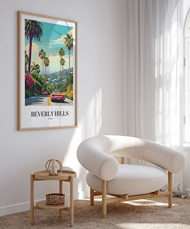 Çerçevesiz Poster Los angeles Şehir İlüstrasyonu