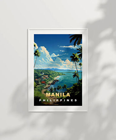 Çerçevesiz Poster Manila Tropik Sahil Manzarası
