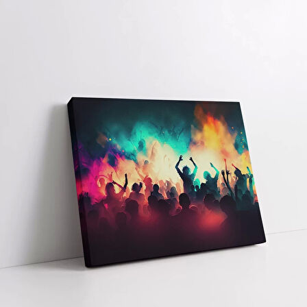 Neon Dansçılar Kanvas Tablo