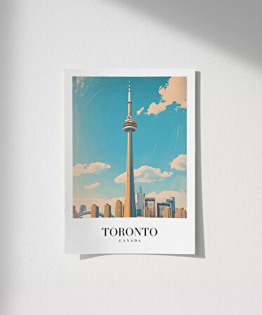 Çerçevesiz Poster Gökyüzüne Dokunan Toronto