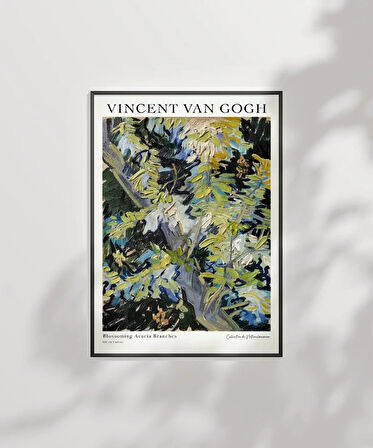 Çerçevesiz Poster Van Gogh Çiçek Açan Akasya Dalları
