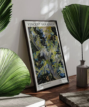 Çerçevesiz Poster Van Gogh Çiçek Açan Akasya Dalları
