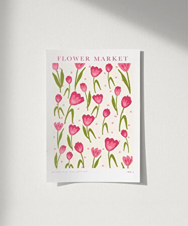 Çerçevesiz Poster Flower Market No 1